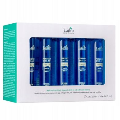 La'dor, Perfect Hair Fill-Up Ampoule, regenerujące ampułki do włosów zniszczonych, 10-13 ml