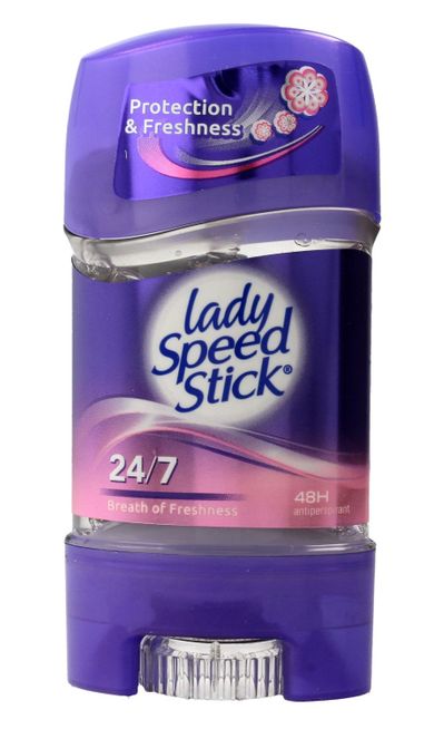 Lady Speed Stick, dezodorant w żelu 24/7, Breath of Freshness, 65g