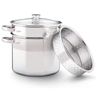Lamart, garnek do gotowania makaronu i na parze, LT 1067, 22 cm, 6l
