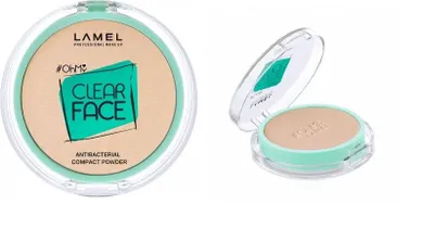 Lamel, Ohmy, Clear Face, puder kompaktowy, antybakteryjny, nr 402, 6g