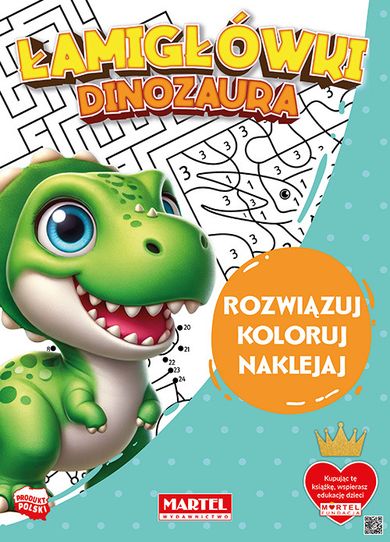 Łamigłówki dinozaura z naklejkami
