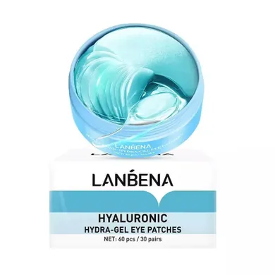 Lanbena, Hyaluronic, hydrożelowe płatki pod oczy z kwasem hialuronowym, 60 szt.