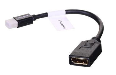 Lanberg, adapter, AD-0003-BK, Mini DisplayPort M - DisplayPort F, 0,10m, czarny