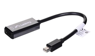 Lanberg, adapter, AD-0005-BK, Mini DisplayPort M - HDMI F, 0,20m, czarny
