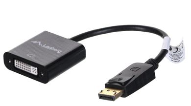 Lanberg, adapter, AD-0007-BK, DisplayPort M - DVI-D F, 0,10m, czarny