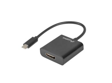 Lanberg, adapter, AD-UC-HD-01, USB typu C M - HDMI F, 0,15m, czarny