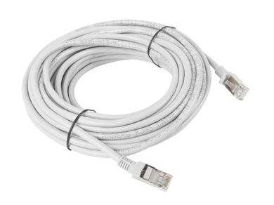 Lanberg, kabel, PCF5-10CC-1000-S, RJ45 - RJ45, 10m, szary