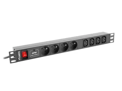 Lanberg, listwa zasilająca, 8xUTE, 2 m, PDU-04E04I-0200-IEC-B