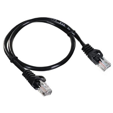 Lanberg, patchcord, kat. 5e, UTP, 0.5m, czarny, 10 szt.