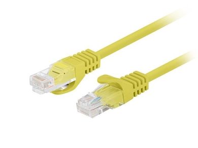 Lanberg, patchcord, kat. 6, UTP, 0,25m, żółty, 10 szt.