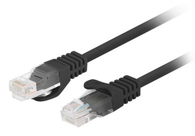 Lanberg, patchcord, KAT.6 UTP, 2m, czarny, FLUKE PASSED, 10 szt.