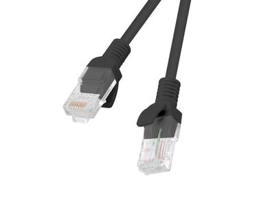Lanberg, patchcord, UTP, PCU5-10CC-0500-BK, RJ45 - RJ45, 5m, UTP, kat. 5e, czarny