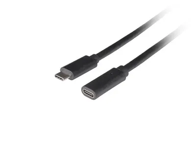 Lanberg, przedłużacz, USB-C M/F 3.1, 1.5m, czarny