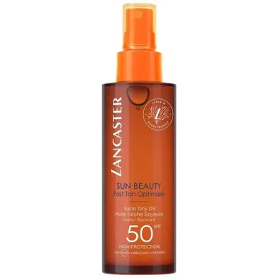 Lancaster, Sun Beauty Fast Tan Optimizer Satin Dry Oil SPF50, suchy olejek przyspieszający opalanie, 150 ml