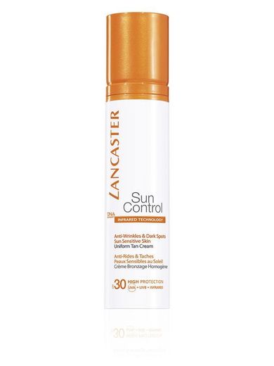 Lancaster, Sun Control Anti-Wrinkles & Dark Spots Sun Sensitive Skin Uniform Tan Cream, krem ochronny do twarzy SPF 30, 50 ml