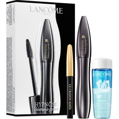 Lancome, Hypnose, zestaw, Volume a Porter Volume Mascara, 01 Noir Intense, 6.5 ml + Mini Le Crayon Khol, 01 Noir, 0.7g + płyn do demakijażu, Bi Facil, 30 ml