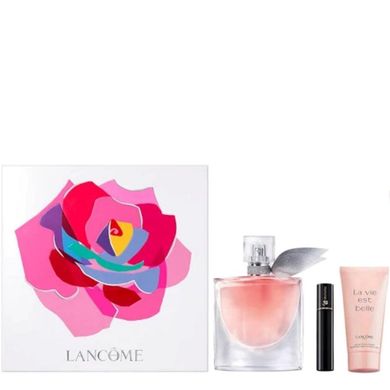 Lancome, La Vie Est Belle, zestaw: woda perfumowana spray, 50 ml + balsam do ciała, 50 ml + Hypnose, mini tusz do rzęs, 2 ml