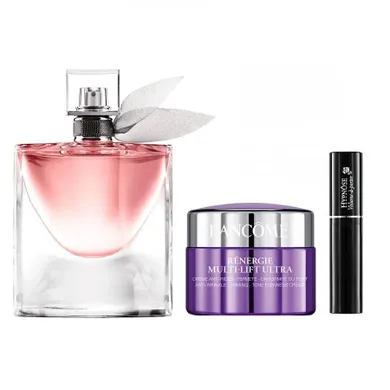 Lancome, La Vie Est Belle, zestaw: woda perfumowana, spray, 50 ml + Renergie Multi-Lift Ultra, 15 ml + Hypnose Volume-A-Porter Mascara, 2 ml