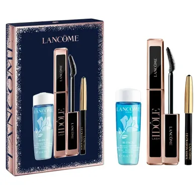 Lancome, Lash Idole Mascara Routine Gift Set, zestaw, tusz do rzęs, 01, 8 ml + mini kredka do oczu, 0.7g + płyn do demakijażu oczu, 30 ml