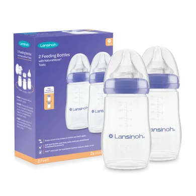 Lansinoh, butelki ze smoczkiem, rozmiar M, 240 ml, 2 szt.