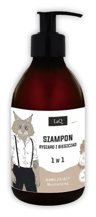 LaQ, Ryś, szampon nawilżający dla facetów, 1w1, Ryszard z Bieszczad, 300 ml