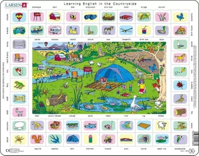 Larsen, Learning english in the countryside, puzzle ramkowe maxi