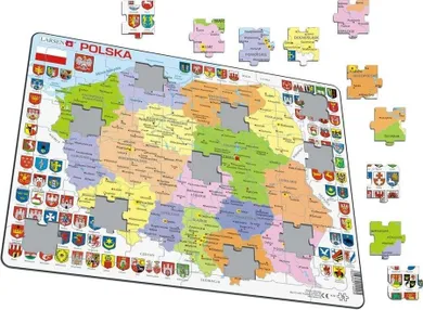 Larsen, Mapa Polska polityczna, puzzle ramkowe maxi