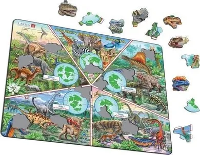 Larsen, Okresy Dziejów Świata, Dinozaury, puzzle ramkowe maxi