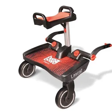 Lascal, BuggyBoard, Zestaw Maxi+, dostawka do wózka z siedziskiem, czerwona