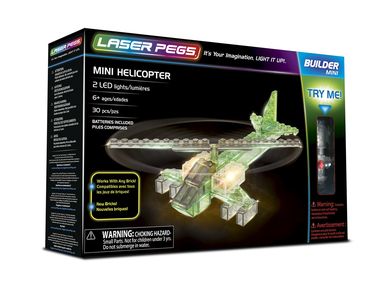 Laser Pegs, klocki konstrukcyjne, Mini Helicopter, 10010