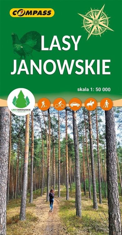 Lasy Janowskie. Mapa turystyczna w skali 1: 50 000