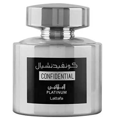 Lattafa, Confidential Platinum, woda perfumowana spray, 100 ml