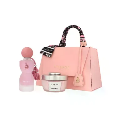 Laverne, Sense, zestaw: woda perfumowana, 75 ml + puder do ciała, 70g