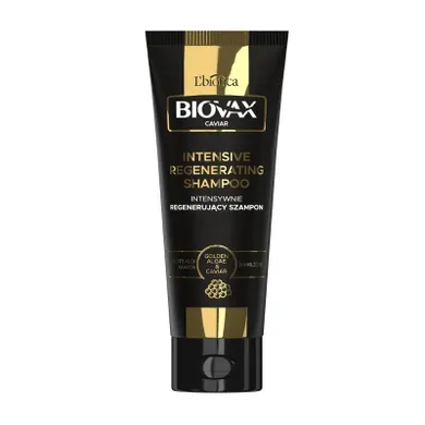 L`biotica, Biovax, Glamour Caviar, szampon do włosów intensywnie regenerujący, złote algi & kawior, 200 ml
