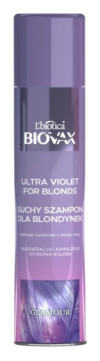 L`biotica Biovax, Glamour, suchy szampon do włosów dla blondynek, ultra violet