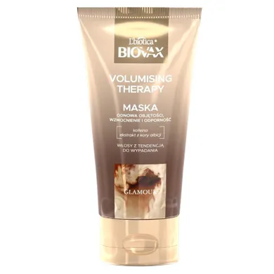 L`biotica, Biovax, Glamour Volumising Therapy, maska do włosów z kofeiną, 150 ml