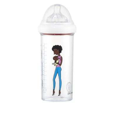 Le Biberon Français, butelka ze smoczkiem do karmienia niemowląt, tritanowa, Afromama, 6m+, 360 ml