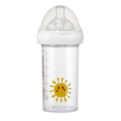 Le Biberon Français, butelka ze smoczkiem do karmienia niemowląt, tritanowa, Słońce, 6m+, 210 ml