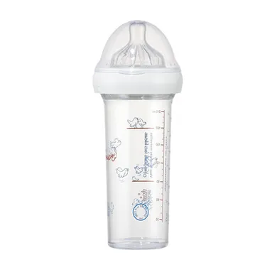 Le Biberon Français, butelka ze smoczkiem do karmienia noworodków i niemowląt, tritanowa, Bonjour, 0m+, 210 ml