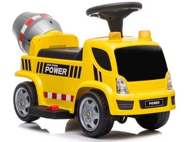 Lean Cars, betoniarka, jeździk na akumulator, żółty