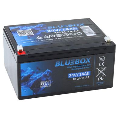 Lean Cars, bluebox akumulator żelowy vrla agm 24v14ah do auta na akumulator