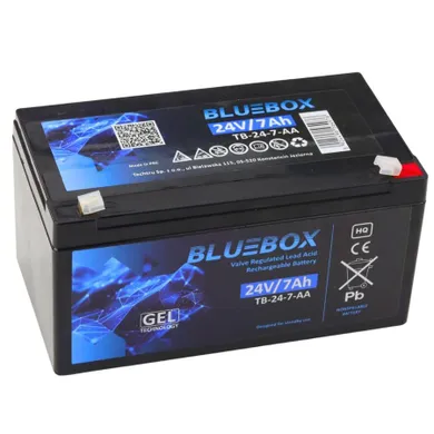 Lean Cars, bluebox akumulator żelowy vrla agm 24v7ah do auta na akumulator