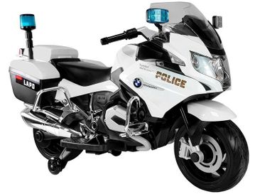 Lean Cars, BMW R1200, Motor policyjny, pojazd na akumulator, biały