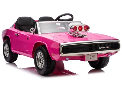 Lean Cars, Dodge Charger R/T, pojazd na akumulator, DLS-K12 24V7Ah, różowy