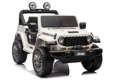 Lean Cars, Jeep Rubicon, pojazd na akumulator 4-4, DK-JWR556 4-200W 24V, biały