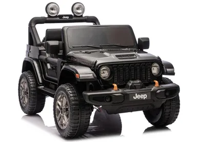Lean Cars, Jeep Rubicon, pojazd na akumulator 4-4, DK-JWR556 4-200W 24V, czarny