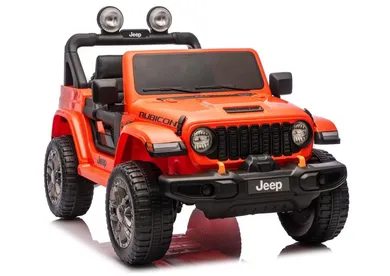 Lean Cars, Jeep Rubicon, pojazd na akumulator 4-4, DK-JWR556 4-200W 24V, pomarańczowy