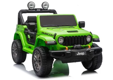 Lean Cars, Jeep Rubicon, pojazd na akumulator 4-4, DK-JWR556 4-200W 24V, zielony
