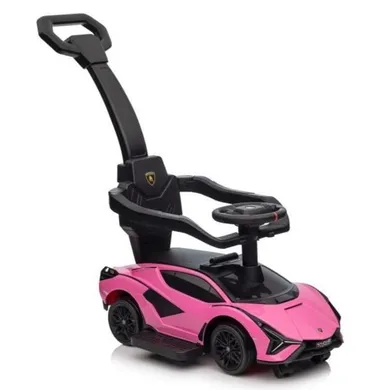 Lean Cars, Lamborghini, ride-on with pusher, jeździk, pink