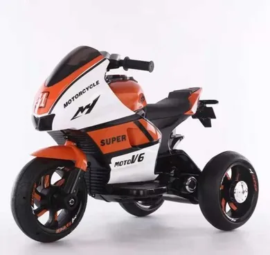 Lean Cars, motor trójkołowy, pojazd na akumulator, HT-5188, pomarańczowy